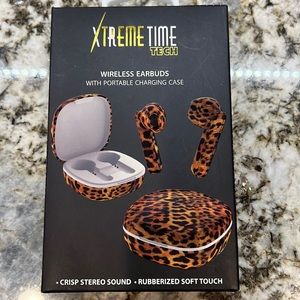 NIB wireless earbuds with portable charging case